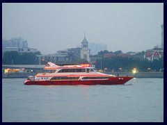 Pearl River and Huzhou district seen from Restaurant Rose Garden.